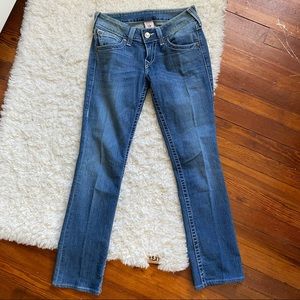 True Religion Straight Low Rise Jeans • 28